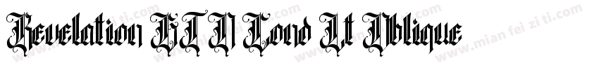 Revelation BTN Cond Lt Oblique字体转换